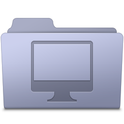Computer Folder Lavender Icon 256x256 png